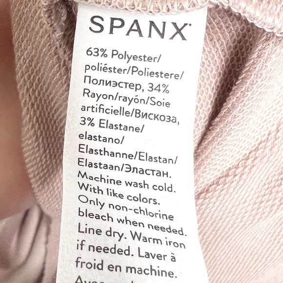 Spanx AirEssentials Crew Neck Tunic Mauve Pink 3/4 Sleeve Sweatshirt Medium - Picture 8 of 8